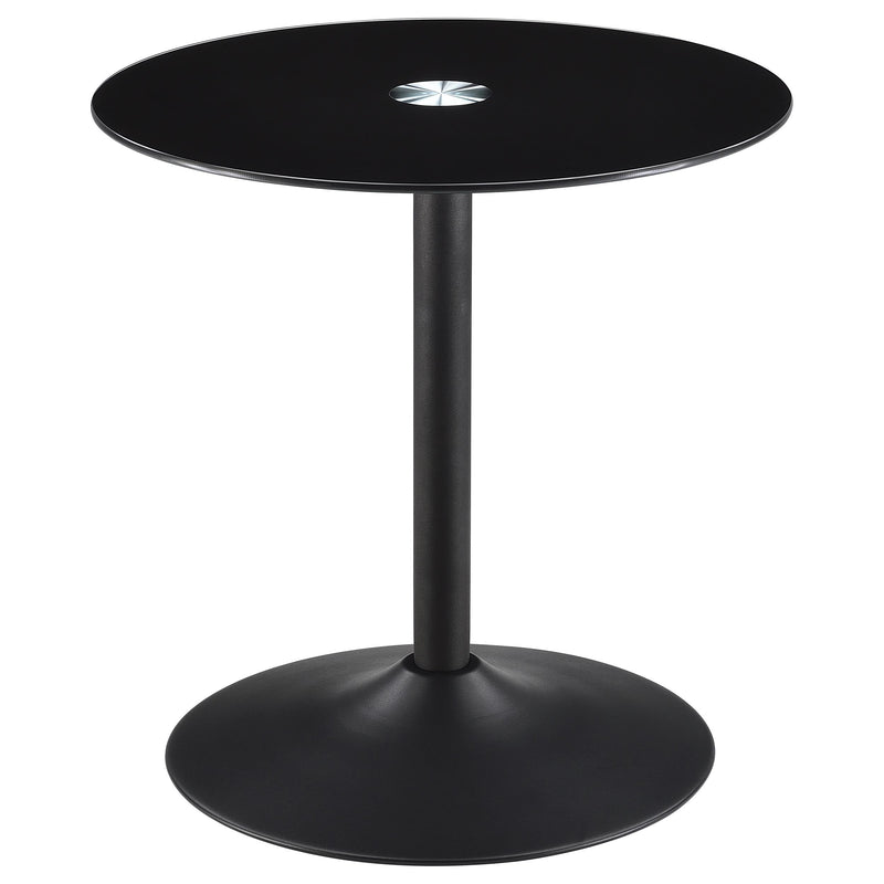 Ganso Round Glass Top Coffee and End Table Set