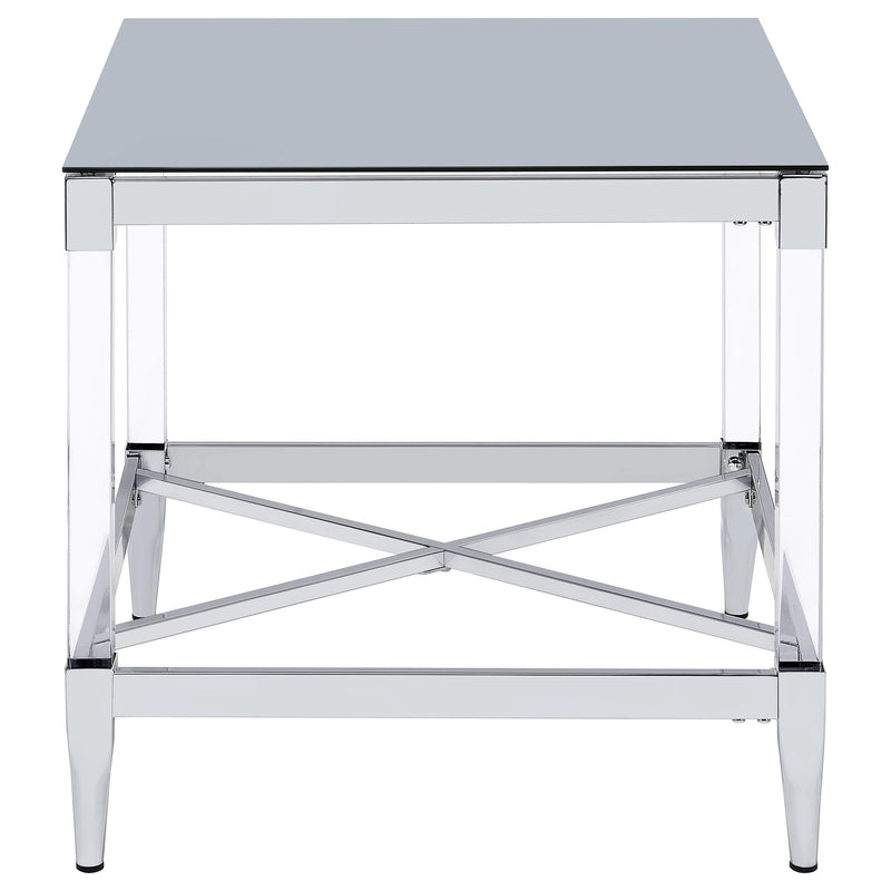 Lindley Square Coffee and End Table Set Chrome