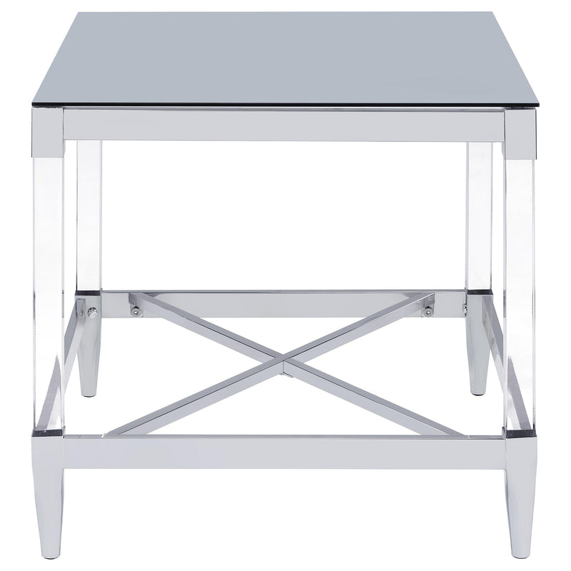 Lindley Square Coffee and End Table Set Chrome