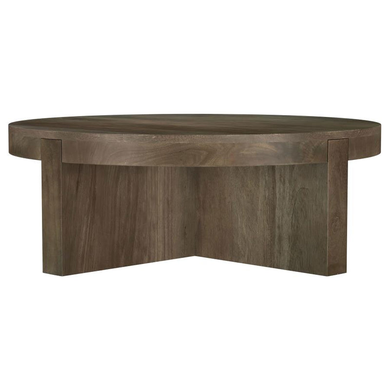 Kinkaid Round Solid Mango Wood Coffee Table
