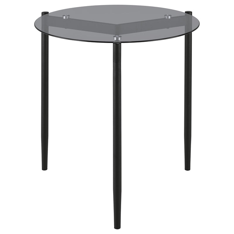 Rosalie Round Coffee and End Table Set Grey