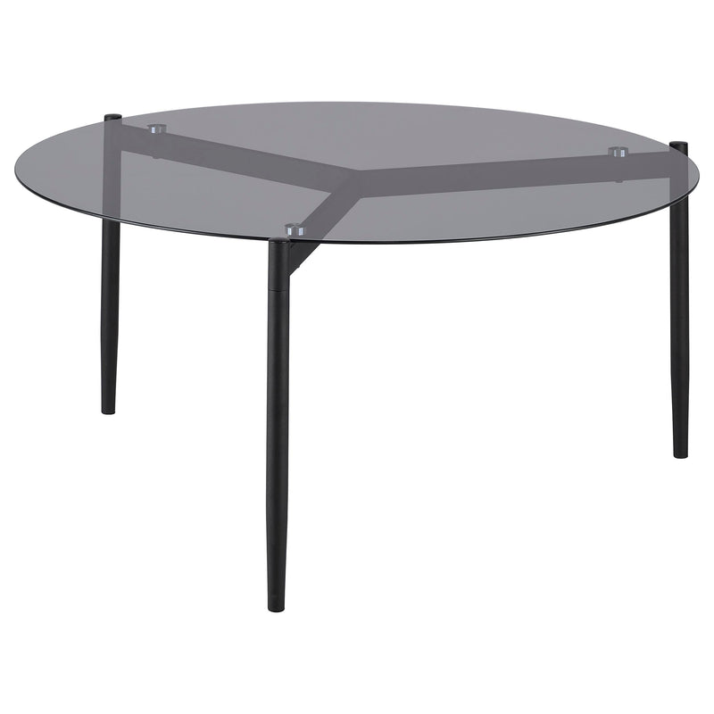 Rosalie Round Coffee and End Table Set Grey