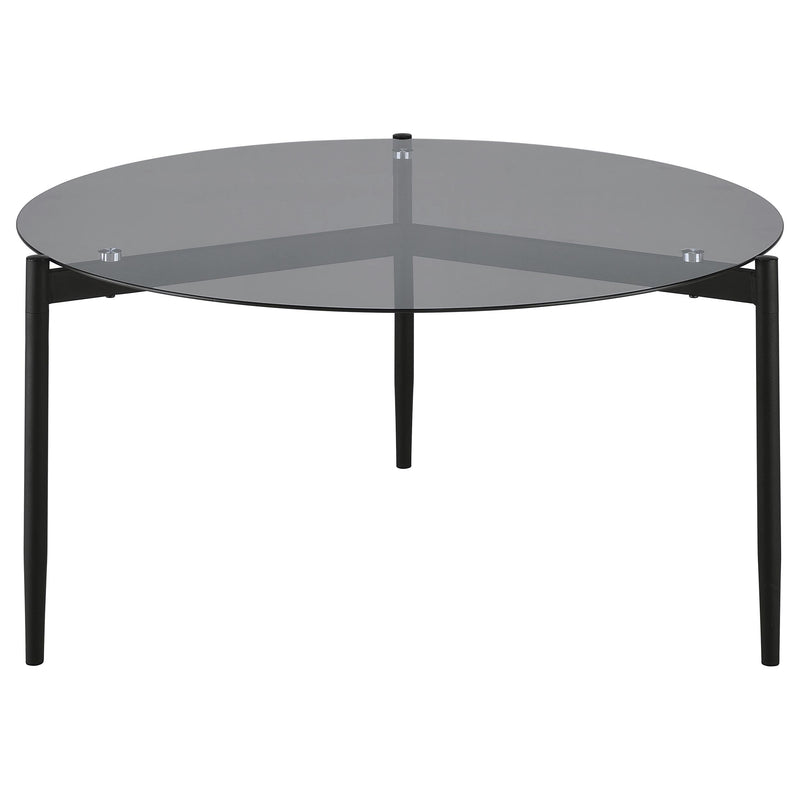 Rosalie Round Coffee and End Table Set Grey