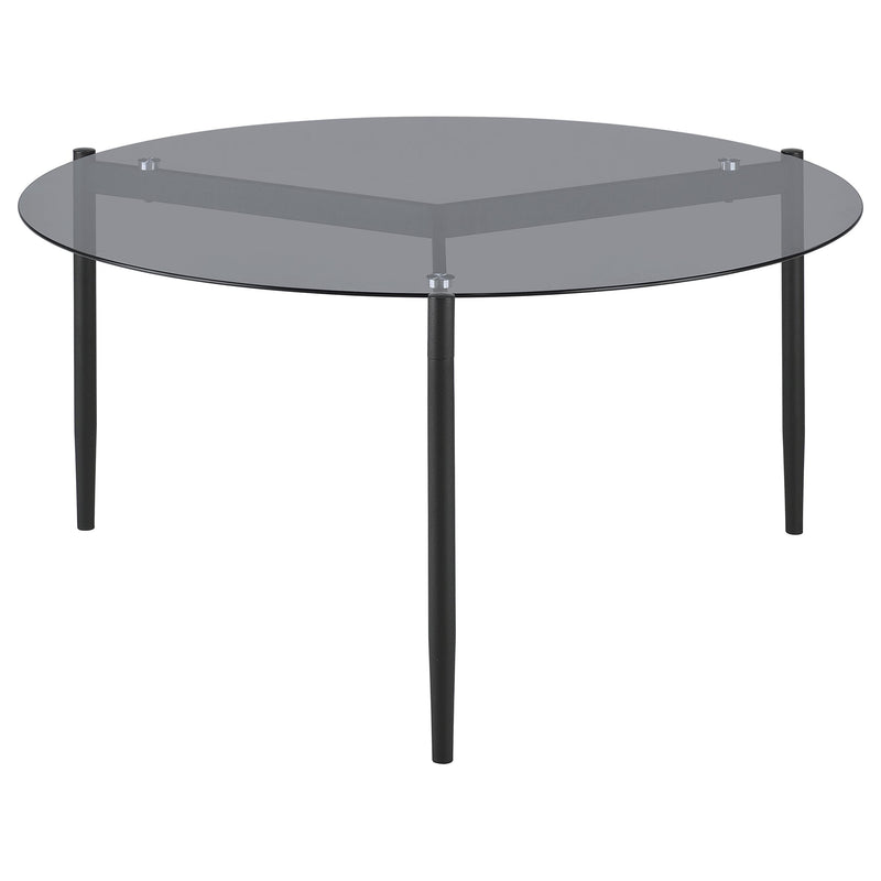 Rosalie Round Coffee and End Table Set Grey