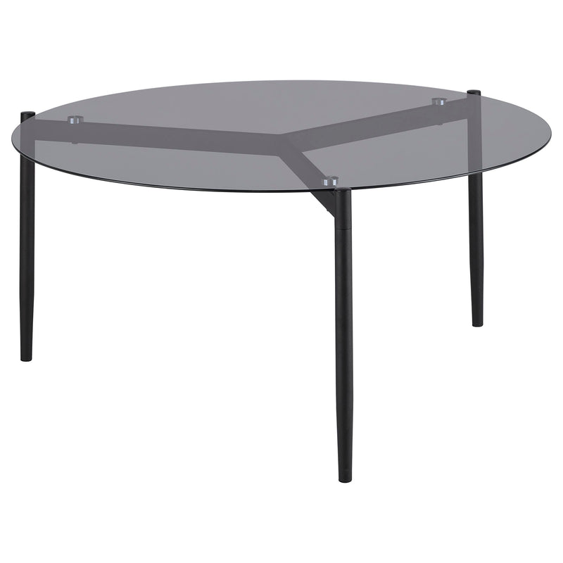 Rosalie Round Coffee and End Table Set Grey