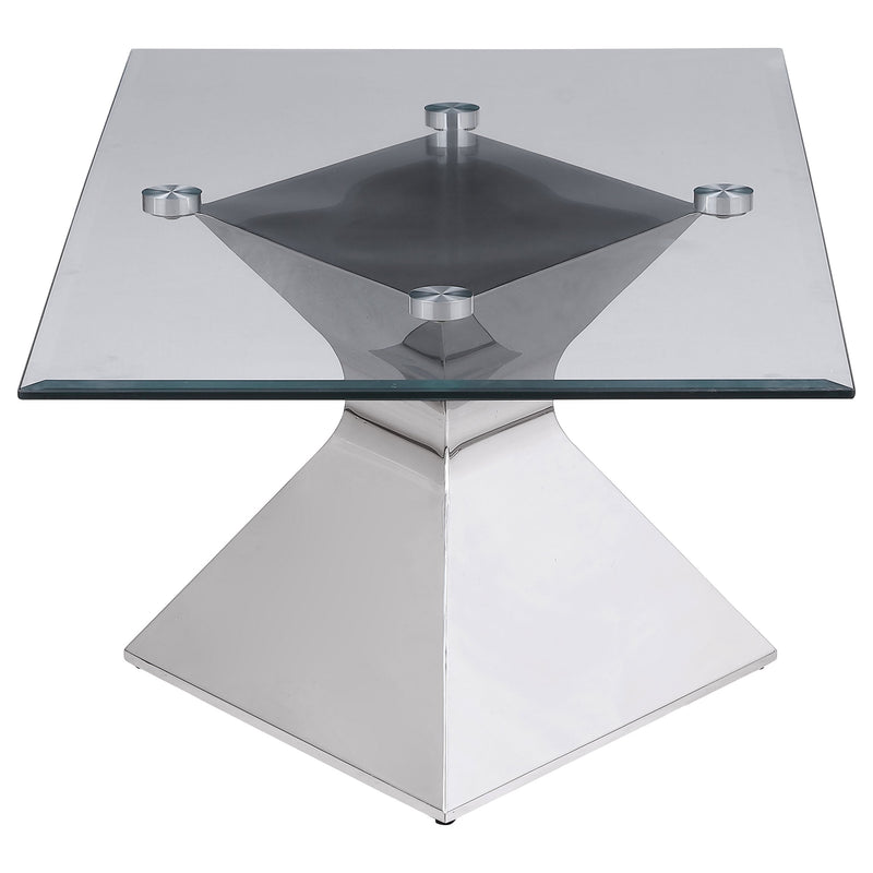Jenny Rectangular Coffee and End Table Set Chrome