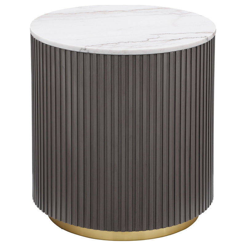 Jason Round Marble Coffee and End Table Set