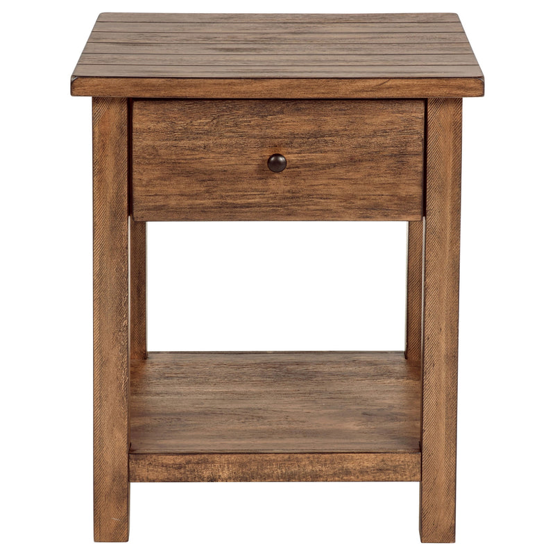 Mesa auxiliar de madera de 1 cajón Payne con estante