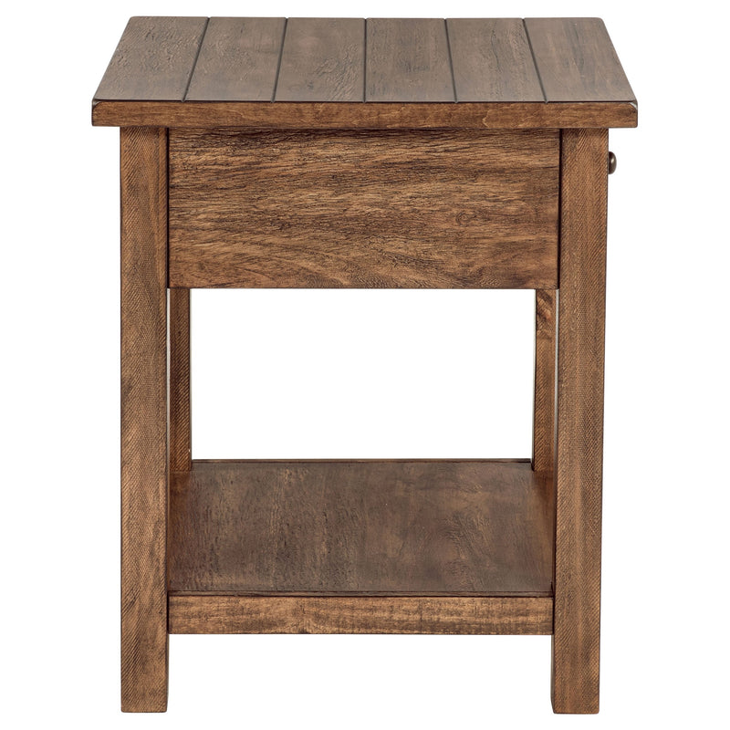 Mesa auxiliar de madera de 1 cajón Payne con estante