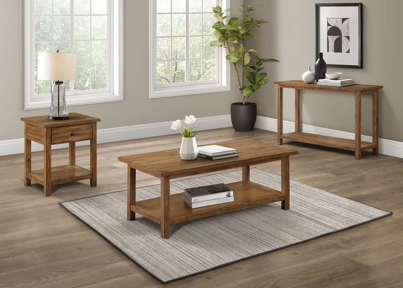 Mesa auxiliar de madera de 1 cajón Payne con estante
