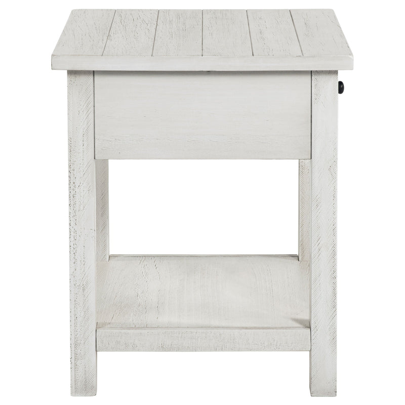 Mesa auxiliar de madera de 1 cajón Payne con estante