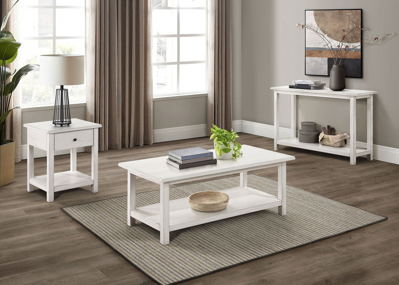 Mesa auxiliar de madera de 1 cajón Payne con estante