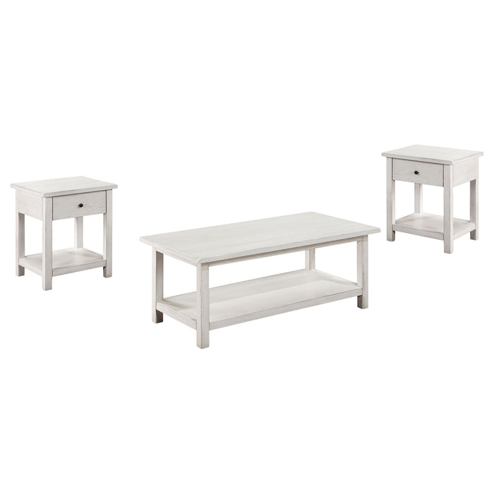 Payne  Coffee and 1-drawer End Table Set Brown