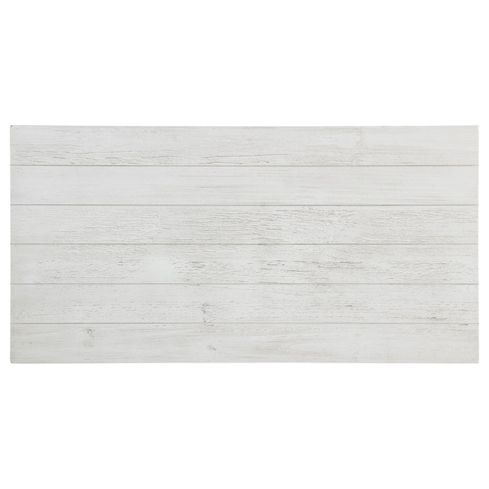 Payne Wood Coffee Table with Shelf Distressed Brown