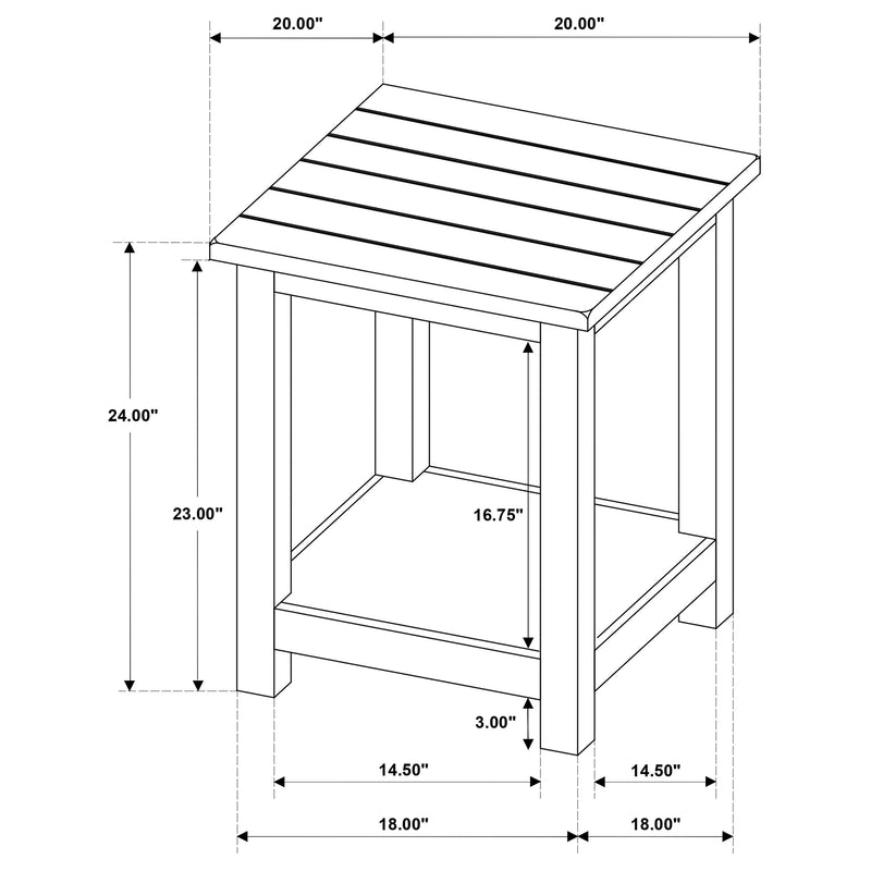Mesa auxiliar Payne Wood con estante