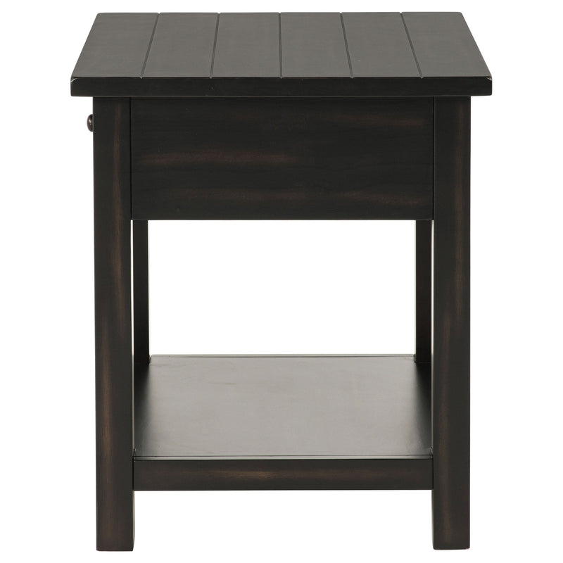 Mesa auxiliar de madera de 1 cajón Payne con estante