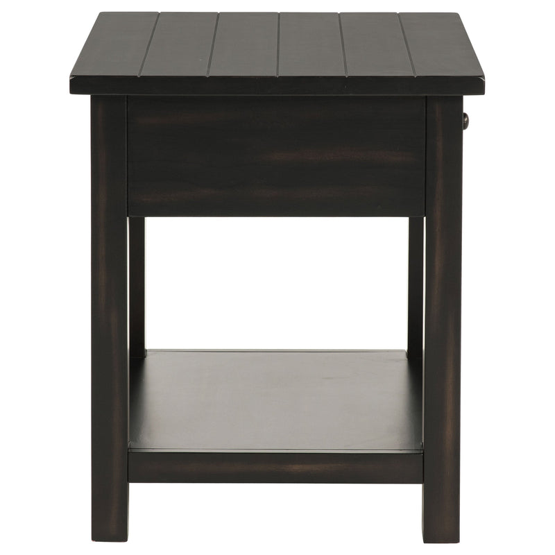 Mesa auxiliar de madera de 1 cajón Payne con estante