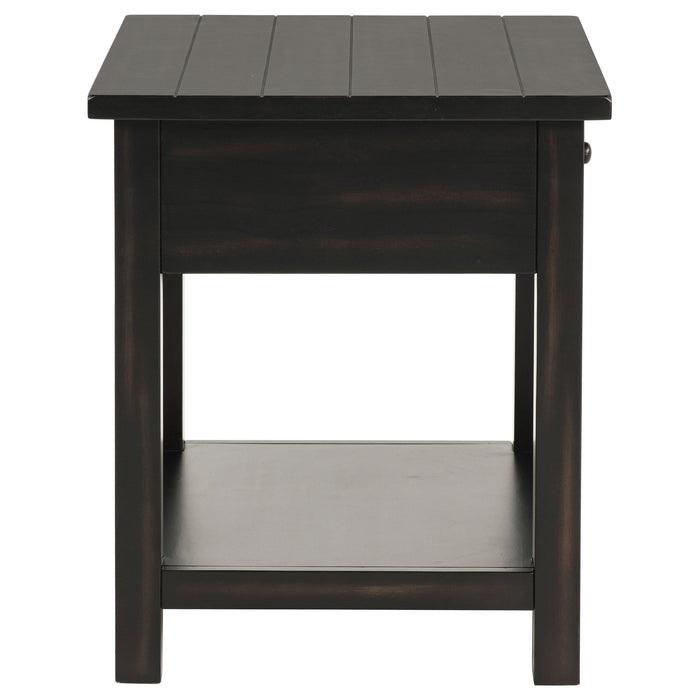 Payne  Coffee and 1-drawer End Table Set Brown
