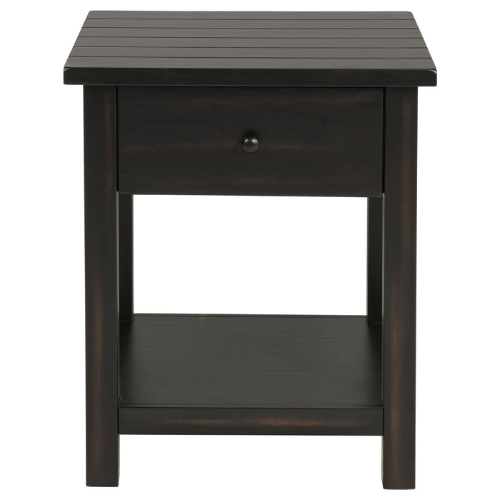 Payne  Coffee and 1-drawer End Table Set Brown