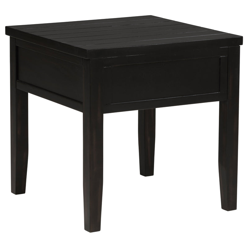 Mesa auxiliar cuadrada de 1 cajón Concord Java envejecido