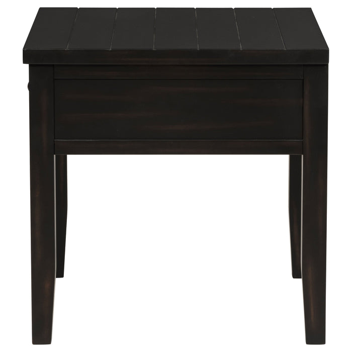 Concord Coffee and End Table Set Distressed Java