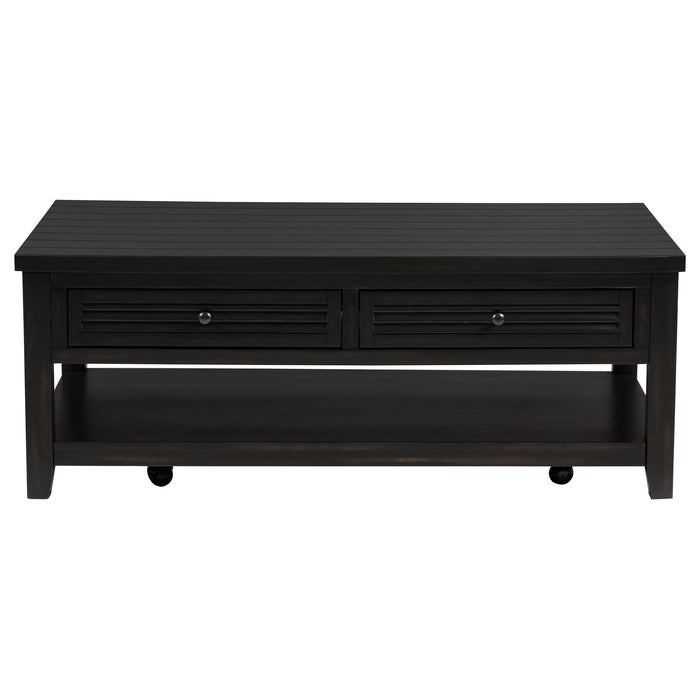 Concord  Coffee and End Table Set Distressed Java