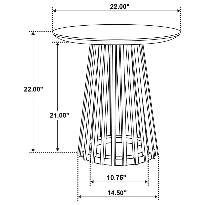 Touhy Round Coffee and End Table Set Natural Mango