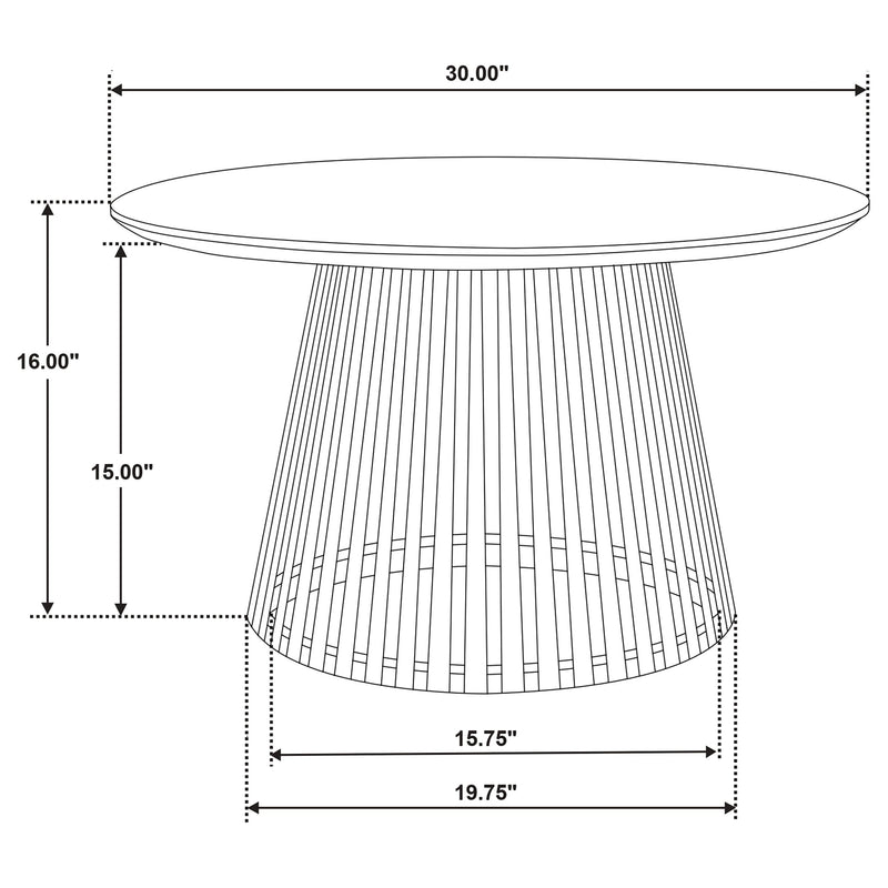 Touhy Round Coffee and End Table Set Natural Mango