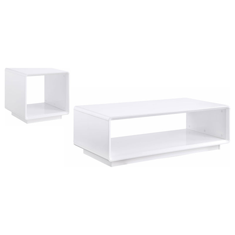 Paseo Coffee and End Table Set High Gloss