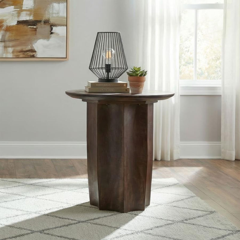 Cayenne Solid Mango Wood Accent Side End Table