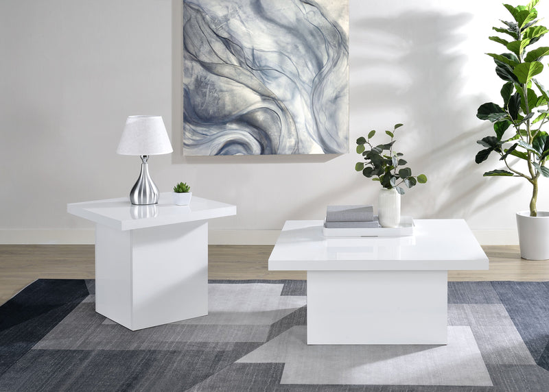 Mesa auxiliar de madera de ingeniería Devar Square