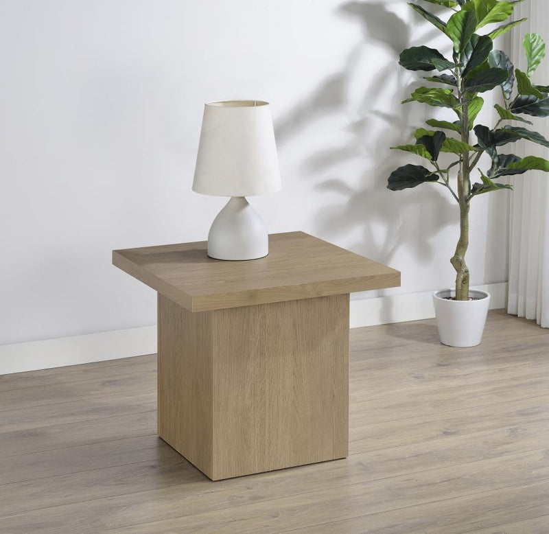 Mesa auxiliar de madera de ingeniería Devar Square