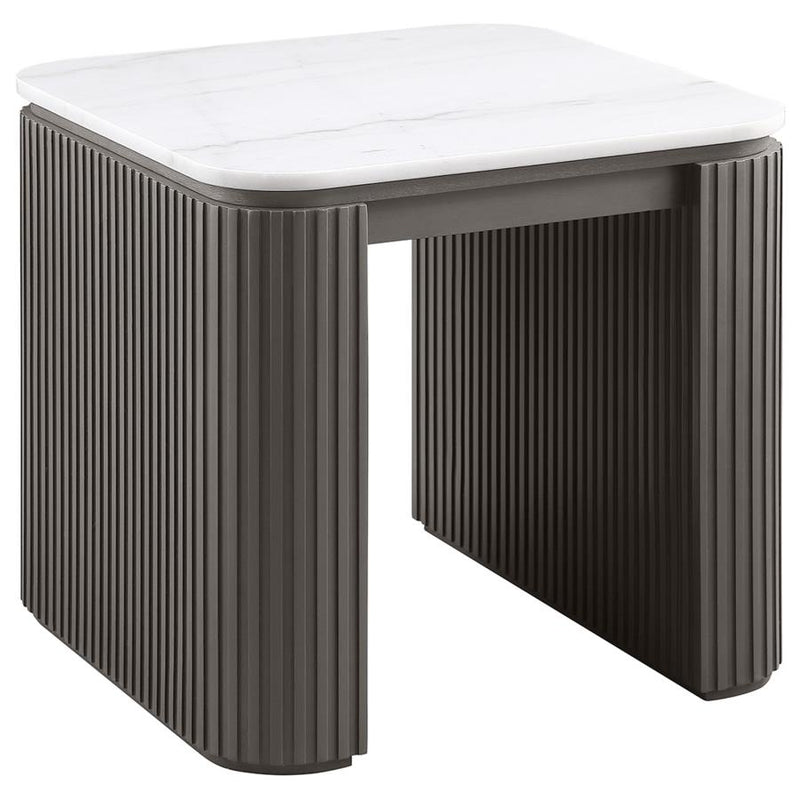 Lior Square Marble Top End Table