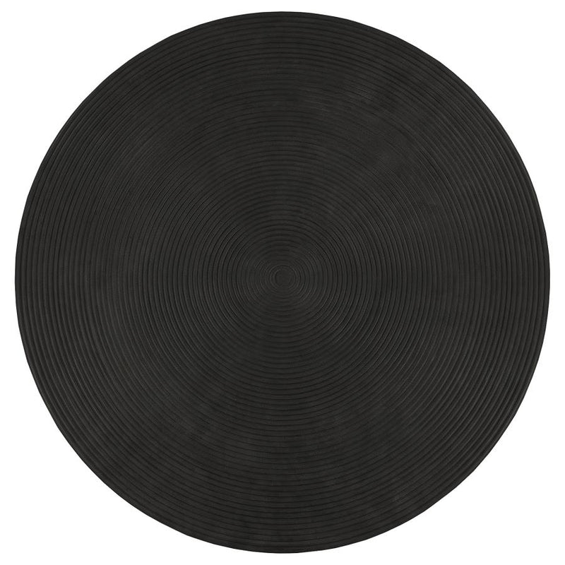 Macedo Round Ribbed Rattan Drum Coffee Table