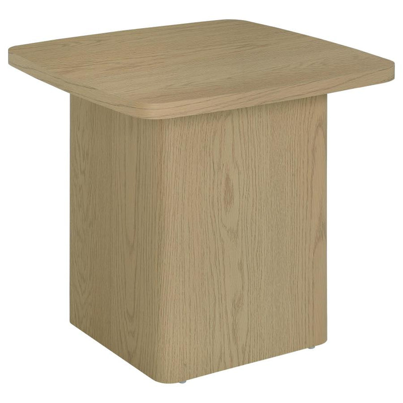 Fraser Transitional Square Pedestal End Table in