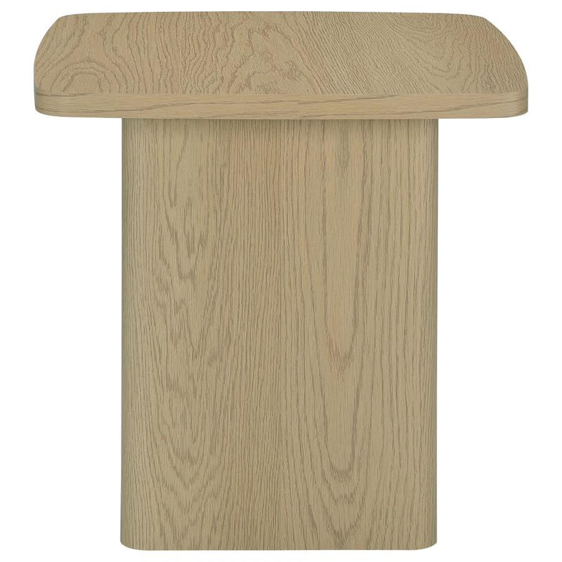 Fraser Transitional Square Pedestal End Table in