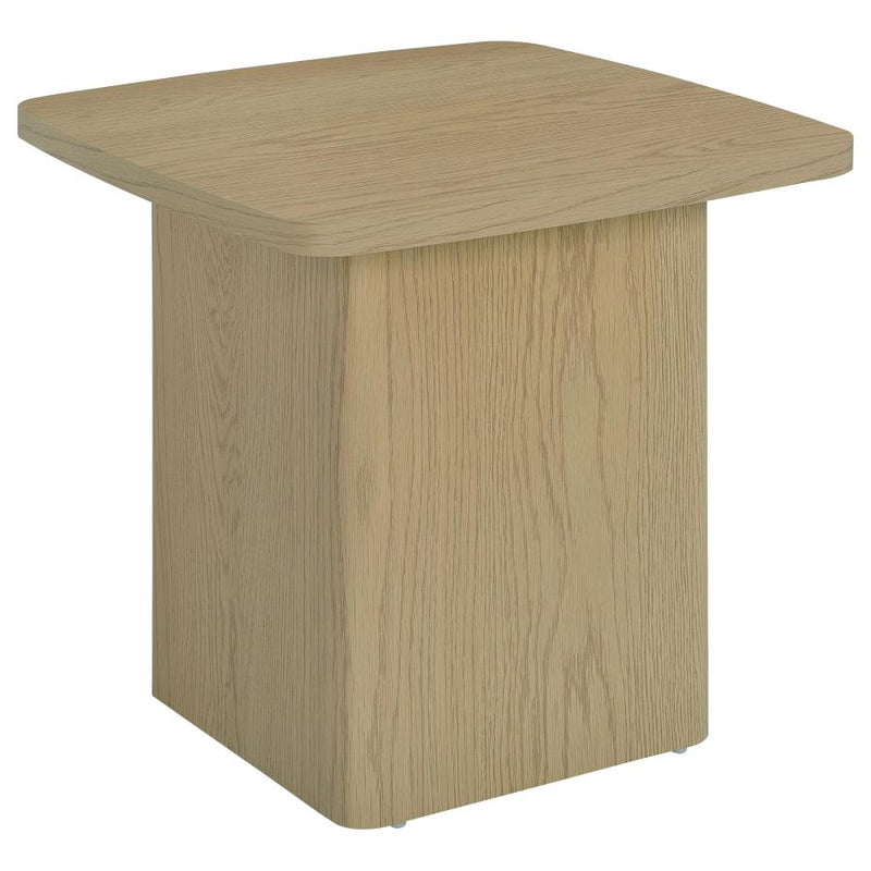Fraser Transitional Square Pedestal End Table in