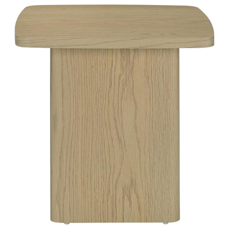 Fraser Transitional Square Pedestal End Table in