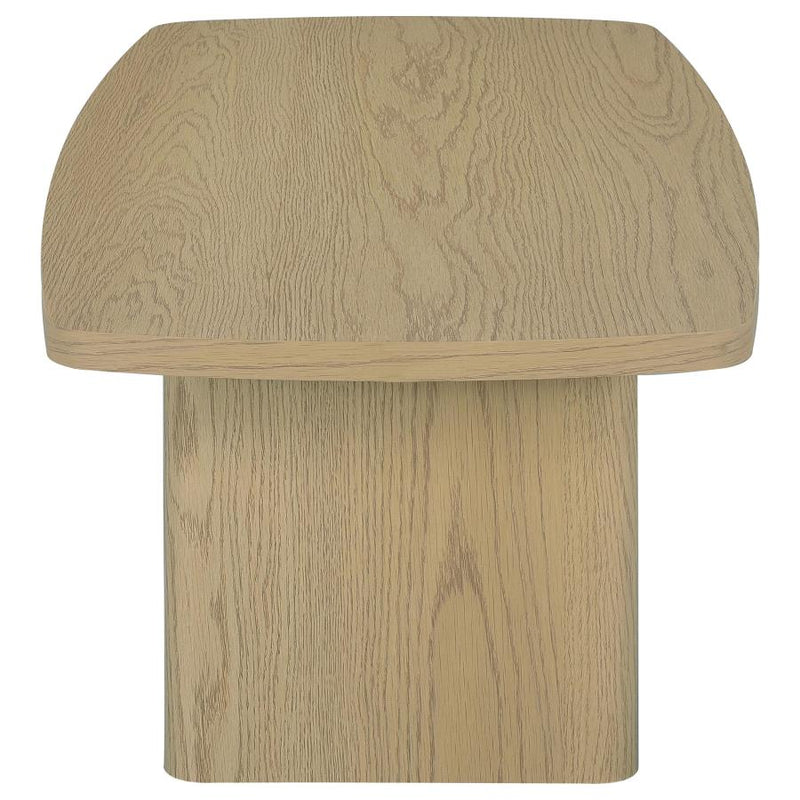 Fraser Transitional Rectangular Pedestal Coffee Table in
