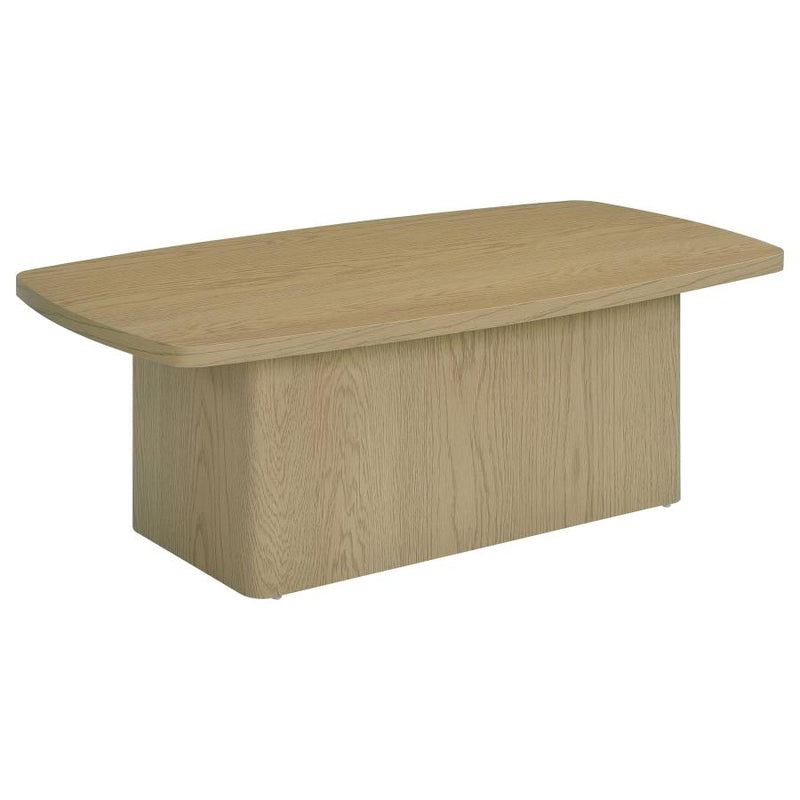Fraser Transitional Rectangular Pedestal Coffee Table in