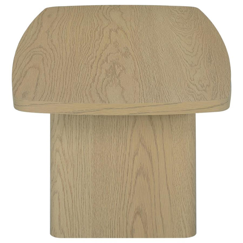 Fraser Transitional Rectangular Pedestal Coffee Table in