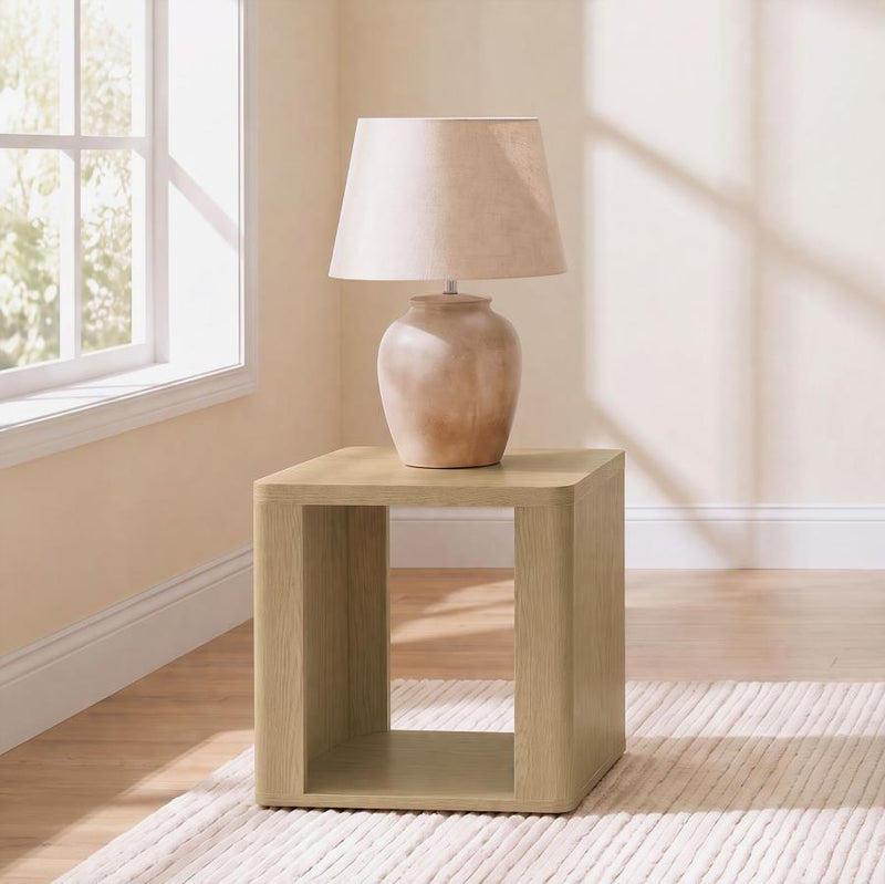 Alsina Square End Table with Open Shelf