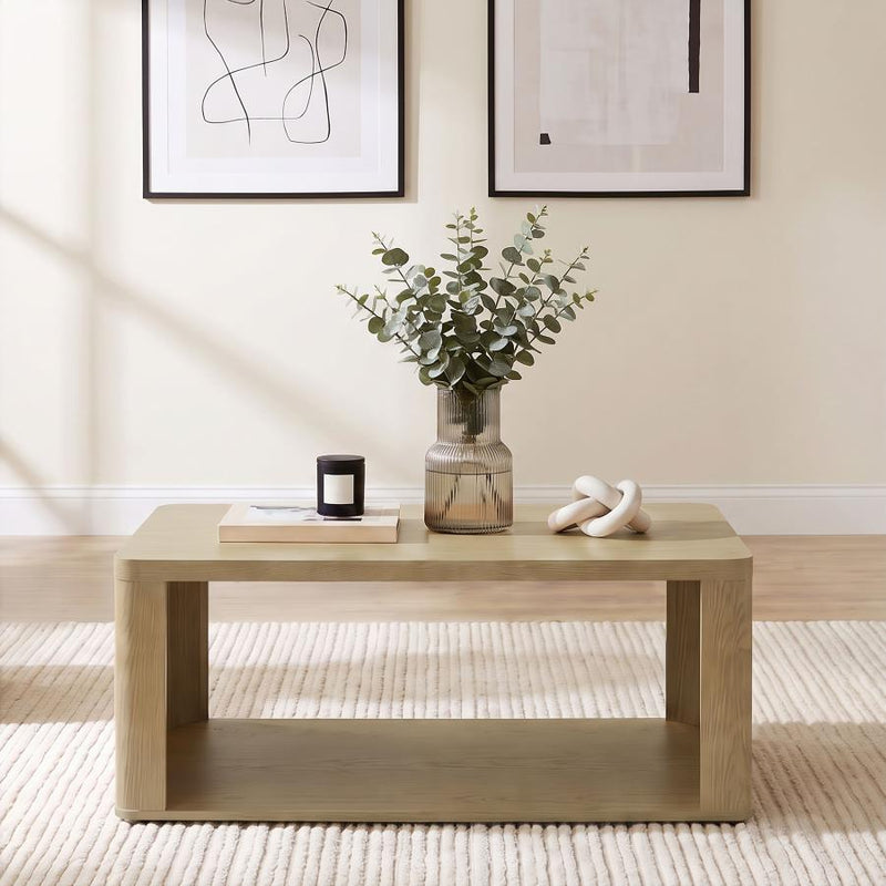 Alsina Rectangular Coffee Table with Open Shelf