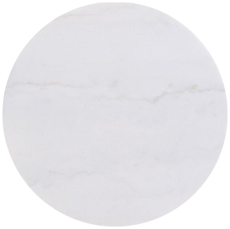 Jason Round White Marble Top Coffee Table