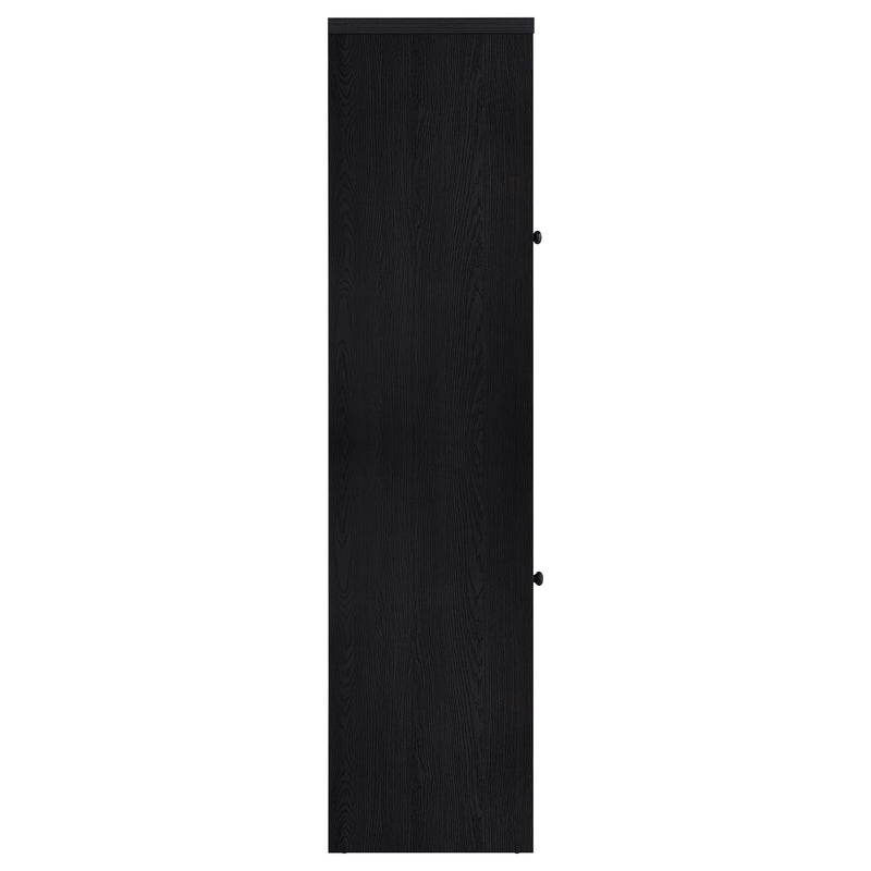 Denison 67-inch 2-door Media Tower Storage Cabinet Black