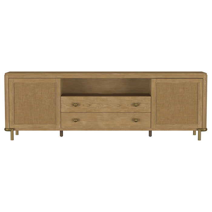Arini Rattan Cane 2-door TV Stand Media Console