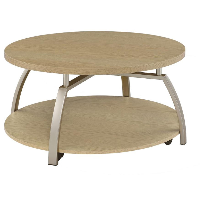 Dacre Round Engineered Wood Top Coffee Table