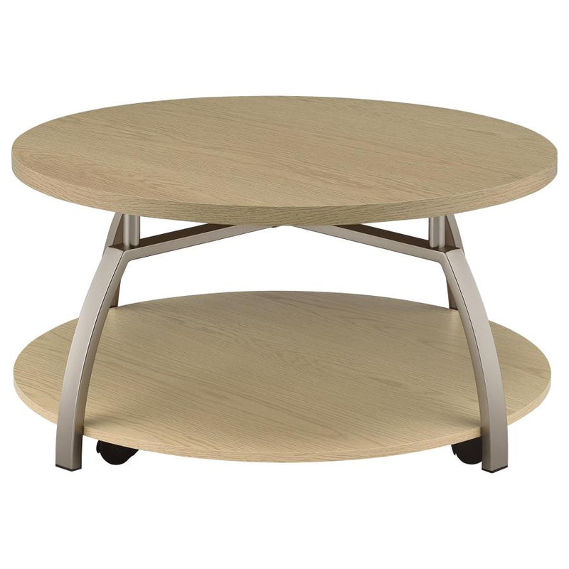 Dacre Round Engineered Wood Top Coffee Table