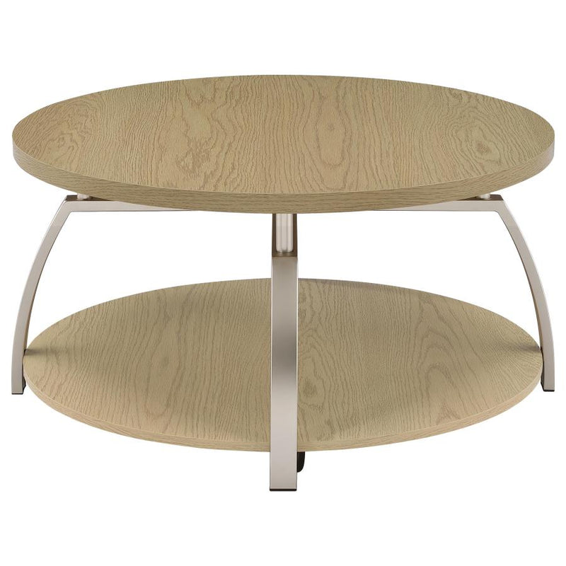 Dacre Round Engineered Wood Top Coffee Table