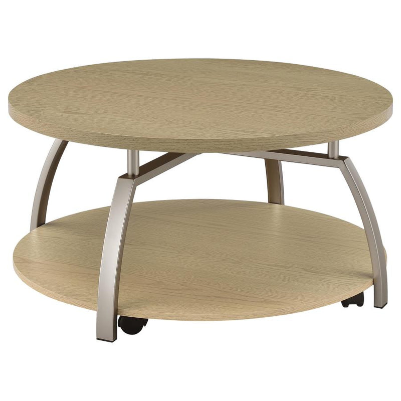 Dacre Round Engineered Wood Top Coffee Table